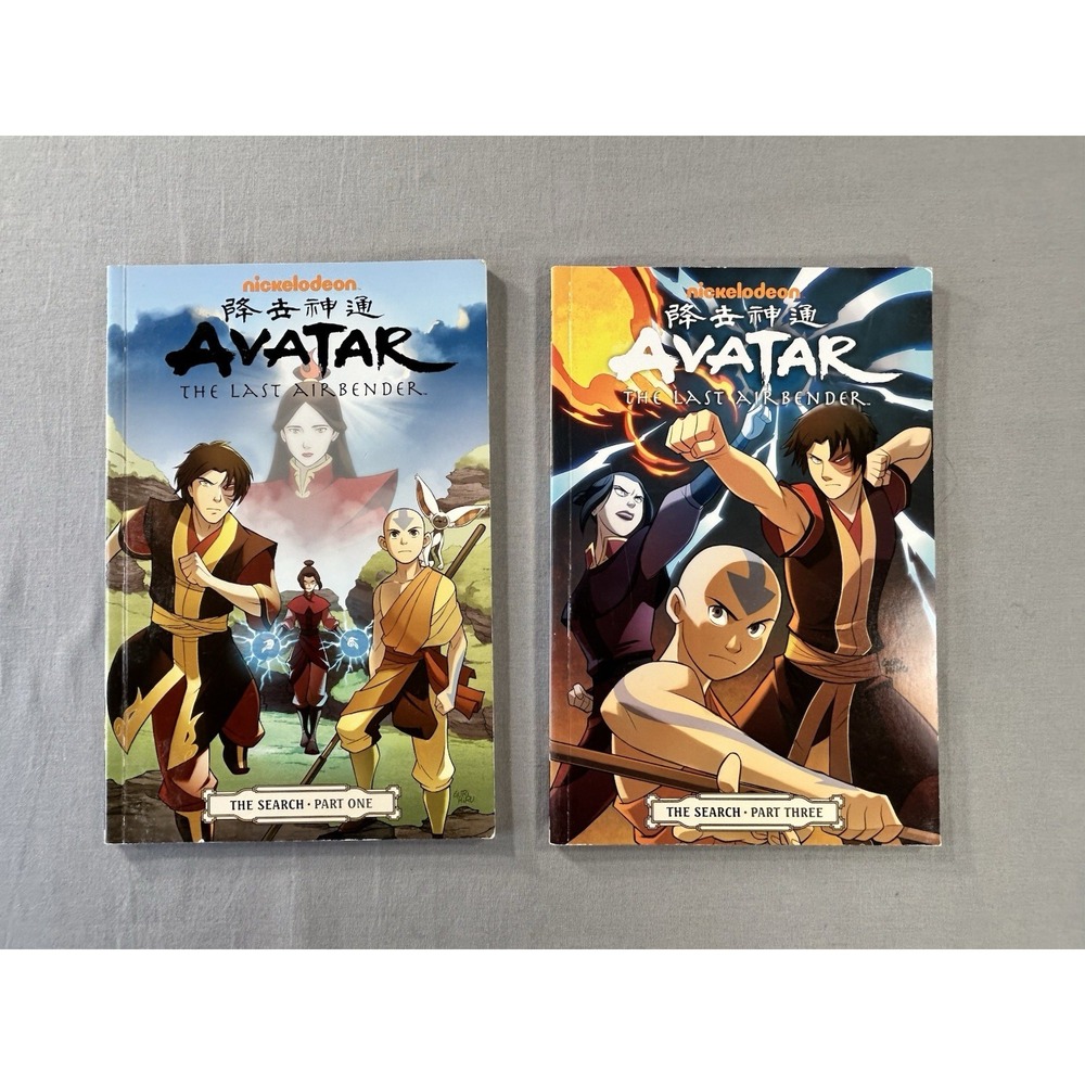 Avatar: The Last Airbender - The Search Part 1 and Part 3 Graphic Novels